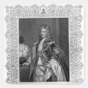 Portrait von Charles Seymour, Herzog von Somerset Quadratischer Aufkleber