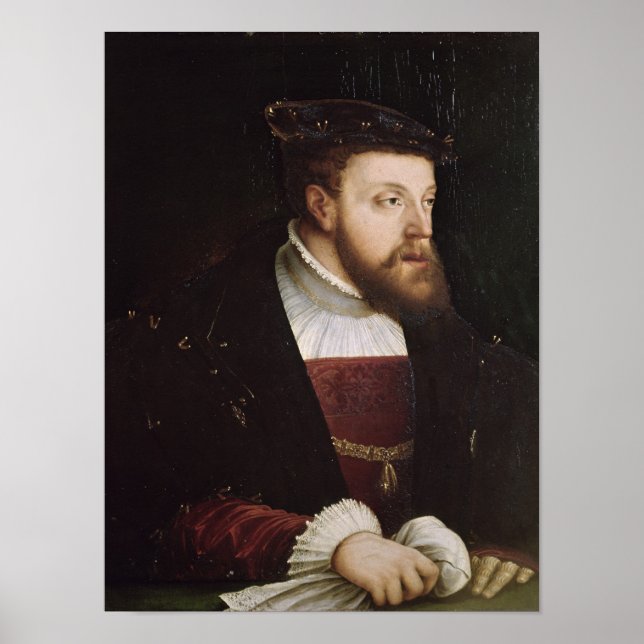 Portrait von Charles V Poster (Vorne)
