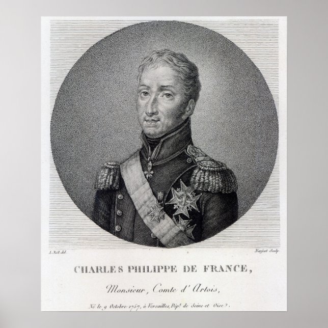 Portrait von Charles von Frankreich Poster (Vorne)