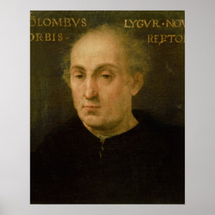 Portrait von Christoph Kolumbus Poster