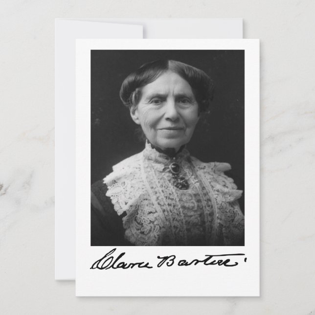 Portrait von Clara Barton Einladung (Vorderseite)