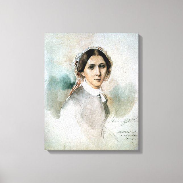 Portrait von Clara Schumann 1853 Leinwanddruck (Vorderseite)