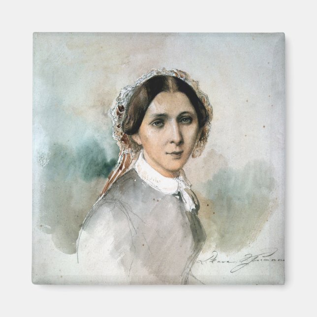 Portrait von Clara Schumann 1853 Magnet (Vorne)