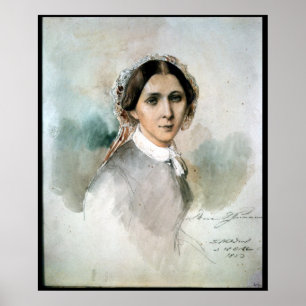 Portrait von Clara Schumann 1853 Poster