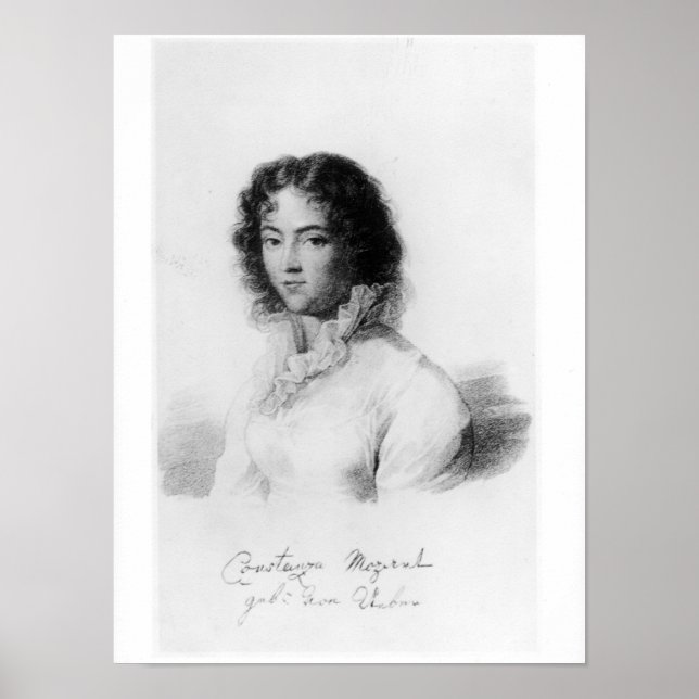 Portrait von Constanze Mozart 1828 Poster (Vorne)