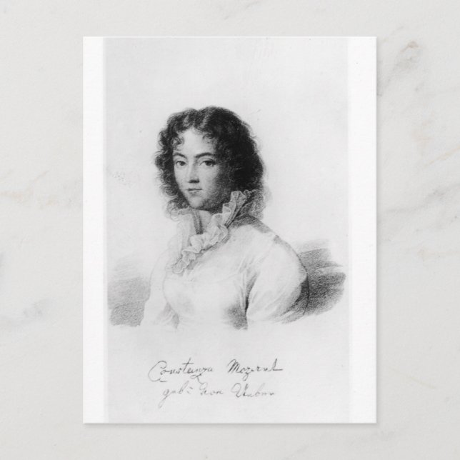 Portrait von Constanze Mozart 1828 Postkarte (Vorderseite)