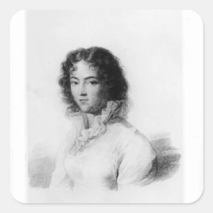 Portrait von Constanze Mozart 1828 Quadratischer Aufkleber