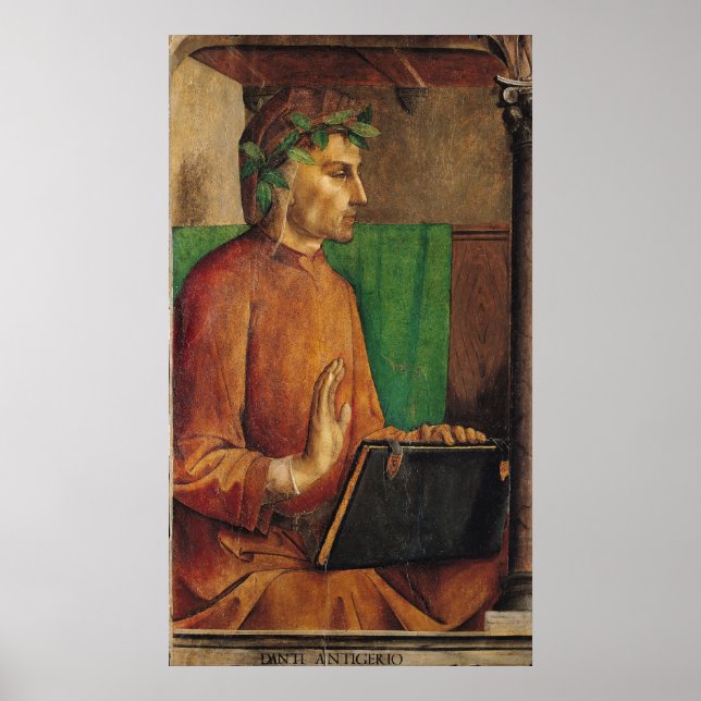 Portrait von Dante Alighieri, c.1475 Poster (Vorne)