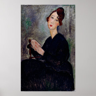 Portrait von Dedie, Modigliani Poster