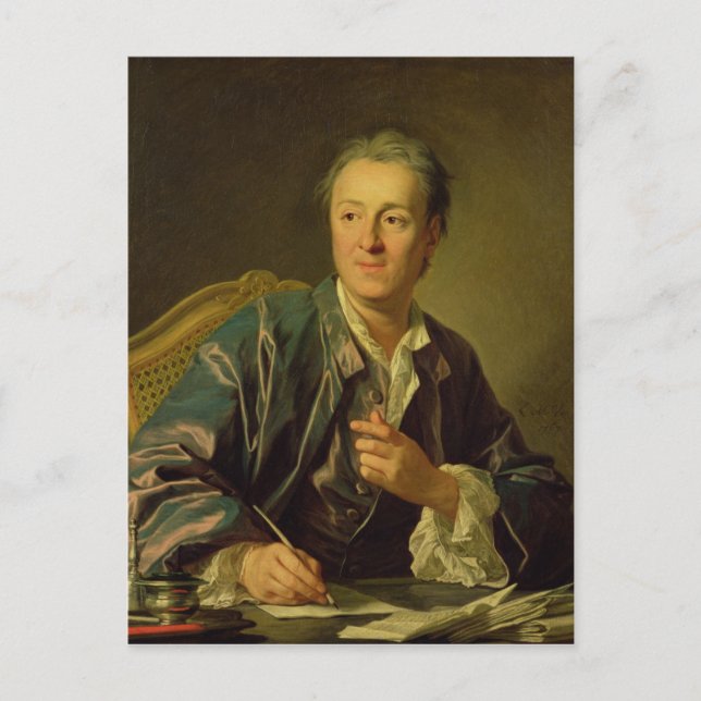 Portrait von Denis Diderot 1767 Postkarte (Vorderseite)