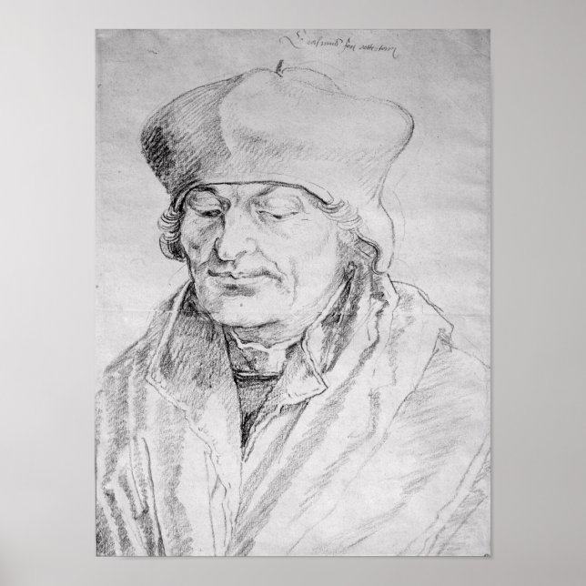 Portrait von Desiderius Erasmus 1520 Poster (Vorne)