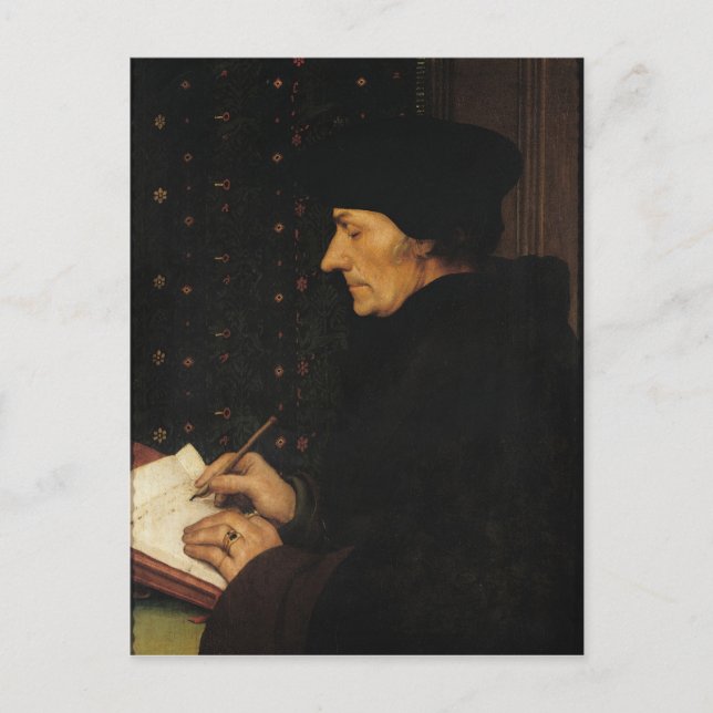 Portrait von Desiderius Erasmus Postkarte (Vorderseite)