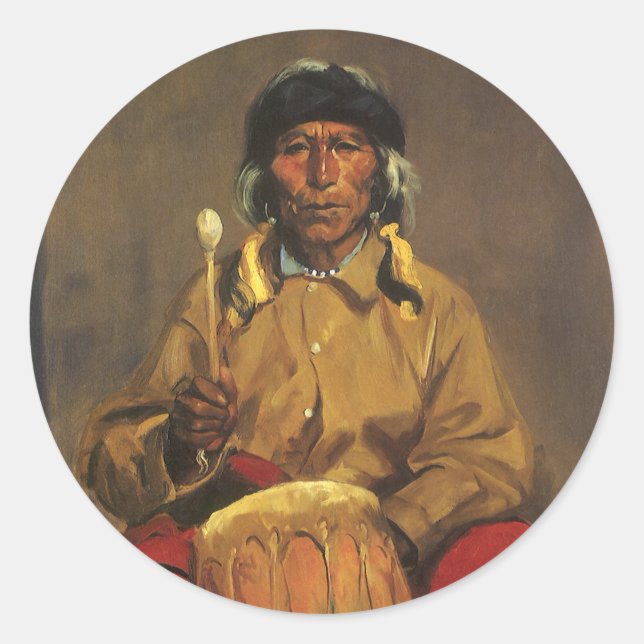 Portrait von Dieguito Roybal von Robert Henri Runder Aufkleber (Vorderseite)