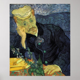 Portrait von Doctor Gachet, Vincent van Gogh Poster