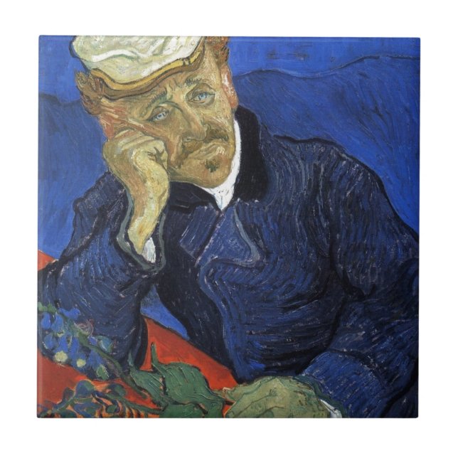 Portrait von Doktor Gachet von Van Gogh Fliese (Vorderseite)