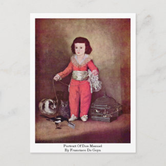 Portrait von Don Manuel von Francisco de Goya Postkarte