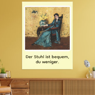 Portrait von Dora Wheeler mit frechem Spruch Leinwanddruck