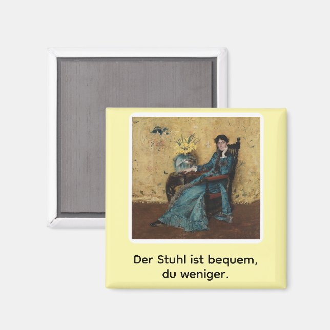 Portrait von Dora Wheeler mit frechem Spruch Magnet (Vorderseite/Rückseite)