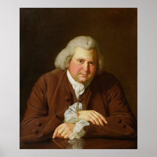 Portrait von Dr. Erasmus Darwin Poster (Vorne)
