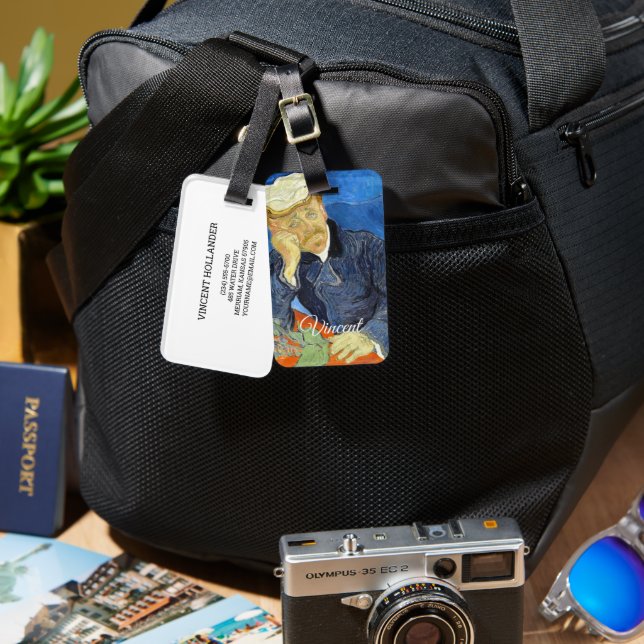 Portrait von Dr. Gachet von Vincent Van Gogh Gepäckanhänger (Vorderseite & Rückseite)