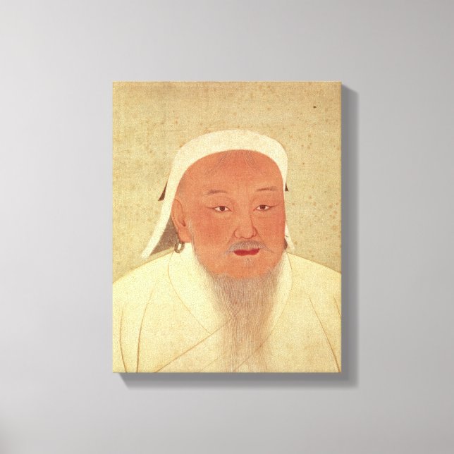 Portrait von Dschingis Khan, Mongol Khan Leinwanddruck (Vorderseite)