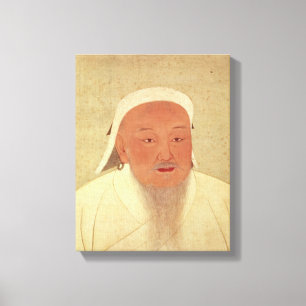 Portrait von Dschingis Khan, Mongol Khan Leinwanddruck