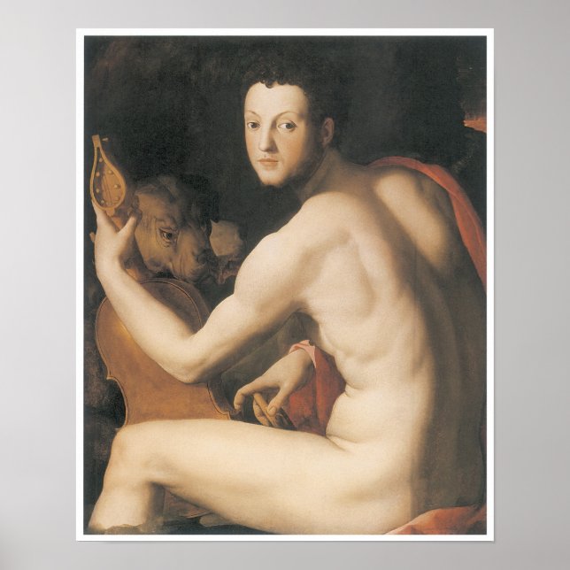 Portrait von Duke Cosimo I de"medici as Orpheus Poster (Vorne)