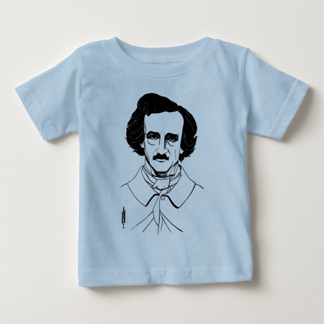 Portrait von Edgar Allan Poe Baby T-shirt (Vorderseite)