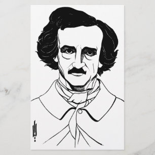 Portrait von Edgar Allan Poe Briefpapier