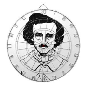 Portrait von Edgar Allan Poe Dartscheibe