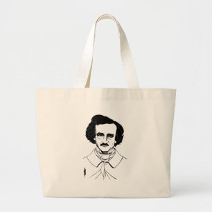 Portrait von Edgar Allan Poe Jumbo Stoffbeutel