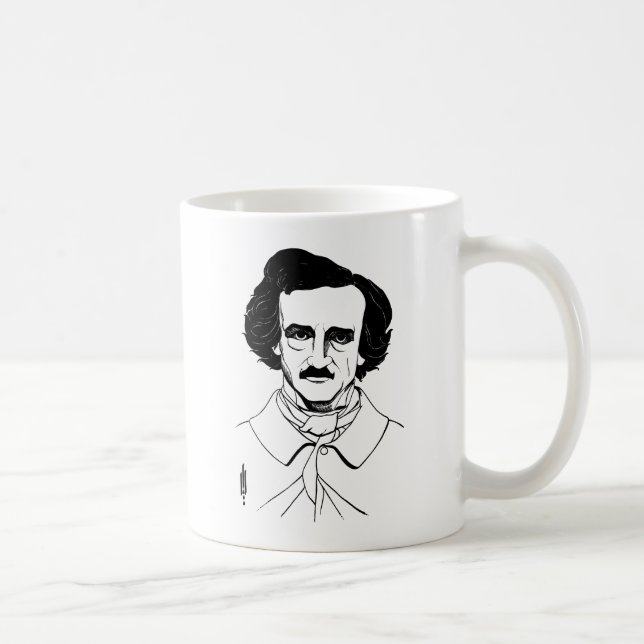 Portrait von Edgar Allan Poe Kaffeetasse (Rechts)