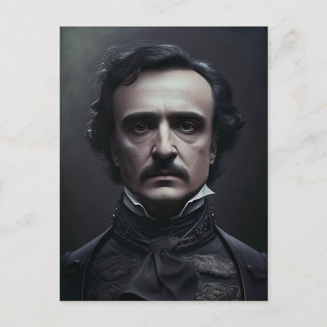 Portrait von Edgar Allan Poe Postcard Postkarte (Vorderseite)