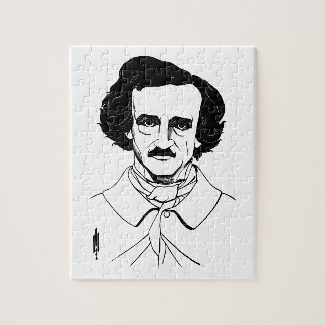 Portrait von Edgar Allan Poe Puzzle (Vertikal)