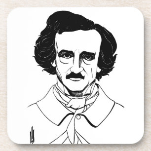Portrait von Edgar Allan Poe Untersetzer