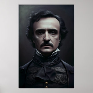 Portrait von Edgar Allan Poster