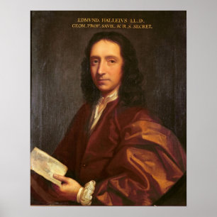 Portrait von Edmond Halley, c.1687 Poster