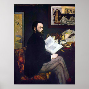 Portrait von Edouard Manet über Emile Zola Poster