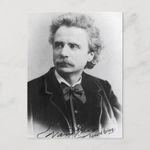 Portrait von Edvard Grieg Postcard Postkarte