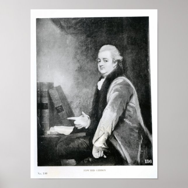 Portrait von Edward Gibbon Poster (Vorne)