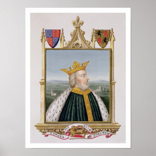 Portrait von Edward III (1312-77) König von Englan Poster (Vorne)