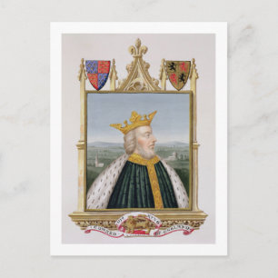 Portrait von Edward III (1312-77) König von Englan Postkarte