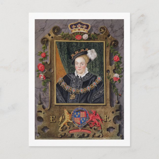 Portrait von Edward VI (1537-53) King of England,  Postkarte (Vorderseite)