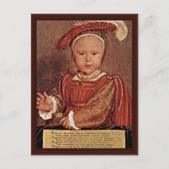 Portrait von Edward Vi. Als Kind Postkarte (Vorderseite)