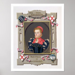Portrait von Elizabeth Fitzgerald (c.1528-89) Coun Poster