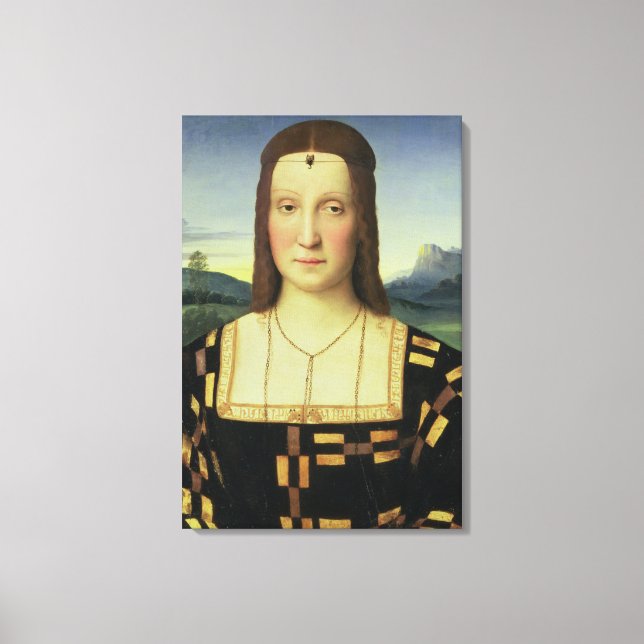 Portrait von Elizabeth Gonzaga, c.1504 (Öl auf Sch Leinwanddruck (Vorderseite)