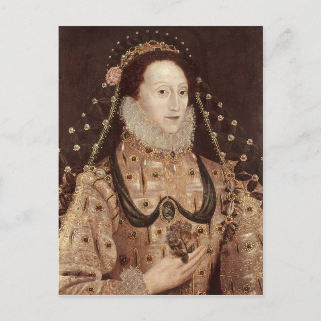 Portrait von Elizabeth I c.1575-80 Postkarte (Vorderseite)
