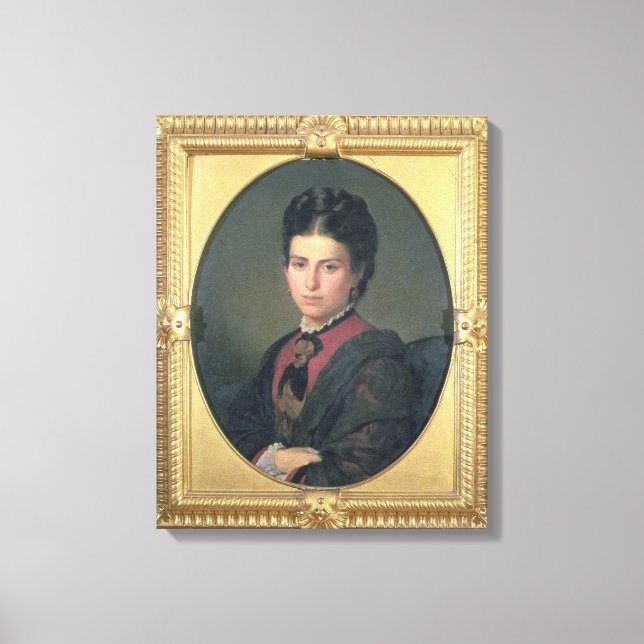 Portrait von Emilia Sampieri, 1870 (Öl auf Leinwan Leinwanddruck (Vorderseite)