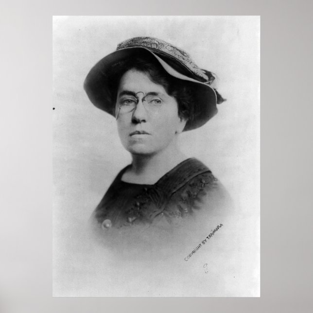 Portrait von Emma Goldman Anarchist Feminist Poster (Vorne)