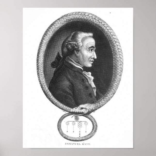 Portrait von Emmanuel Kant 2 Poster (Vorne)